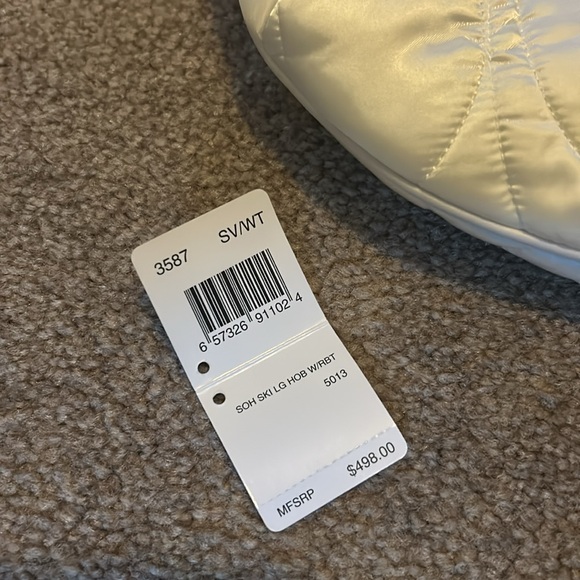 Coach Soho ski hobo satin bag with rabbit fur trim, bag # 3587 - Picture 4 of 11